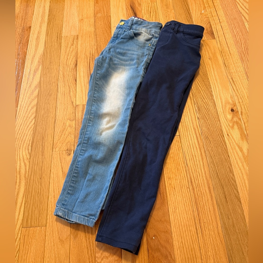 Two-Tone Blue girls Jeans and navy blue pants